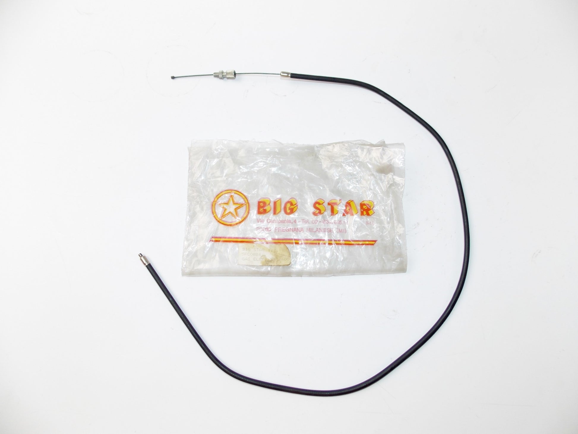 NOS BIG STAR CAGIVA ELEFANT 350/600 BLACK VINYL THROTTLE CABLE 5FC0884 - MotoRaider