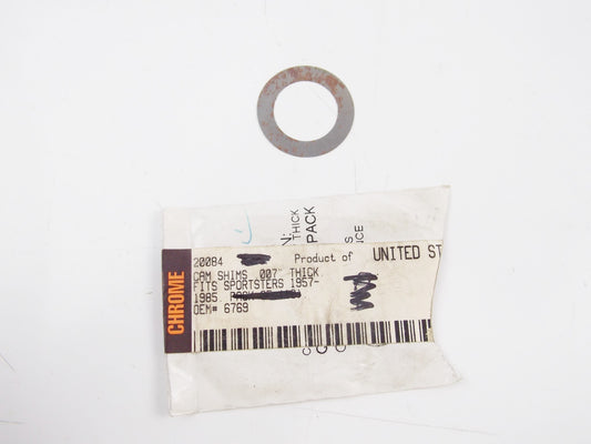 NOS CUSTOM CHROME 1957-1985 HARLEY DAVIDSON CAM SHIM 007 OE # 67698 - MotoRaider