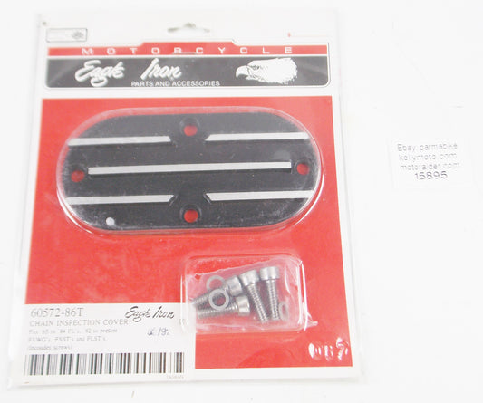 EAGLE IRON HARLEY 1965-84 FL 1982-UP FXWG FLST CHAIN INSPECTION COVER 60572-86T - MotoRaider