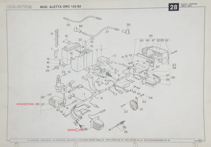 OEM CAGIVA 1986 ALETTA ORO-S2 RIGHT /LEFT FRONT TURN FLASHER INDICATOR 800047191 - MotoRaider