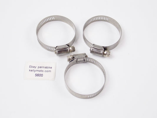 3 WM 38-57mm HOSE CLAMP PERFORATED BAND HI-TORQUE PIPE TUBING HOSE MOTORCYCLE - MotoRaider