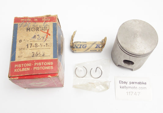 NOS ASSO WERKE 3663 PISTON + PIN + CLIPS D. 42.4mm FRANCO MORINI 17-8-9-18 - MotoRaider