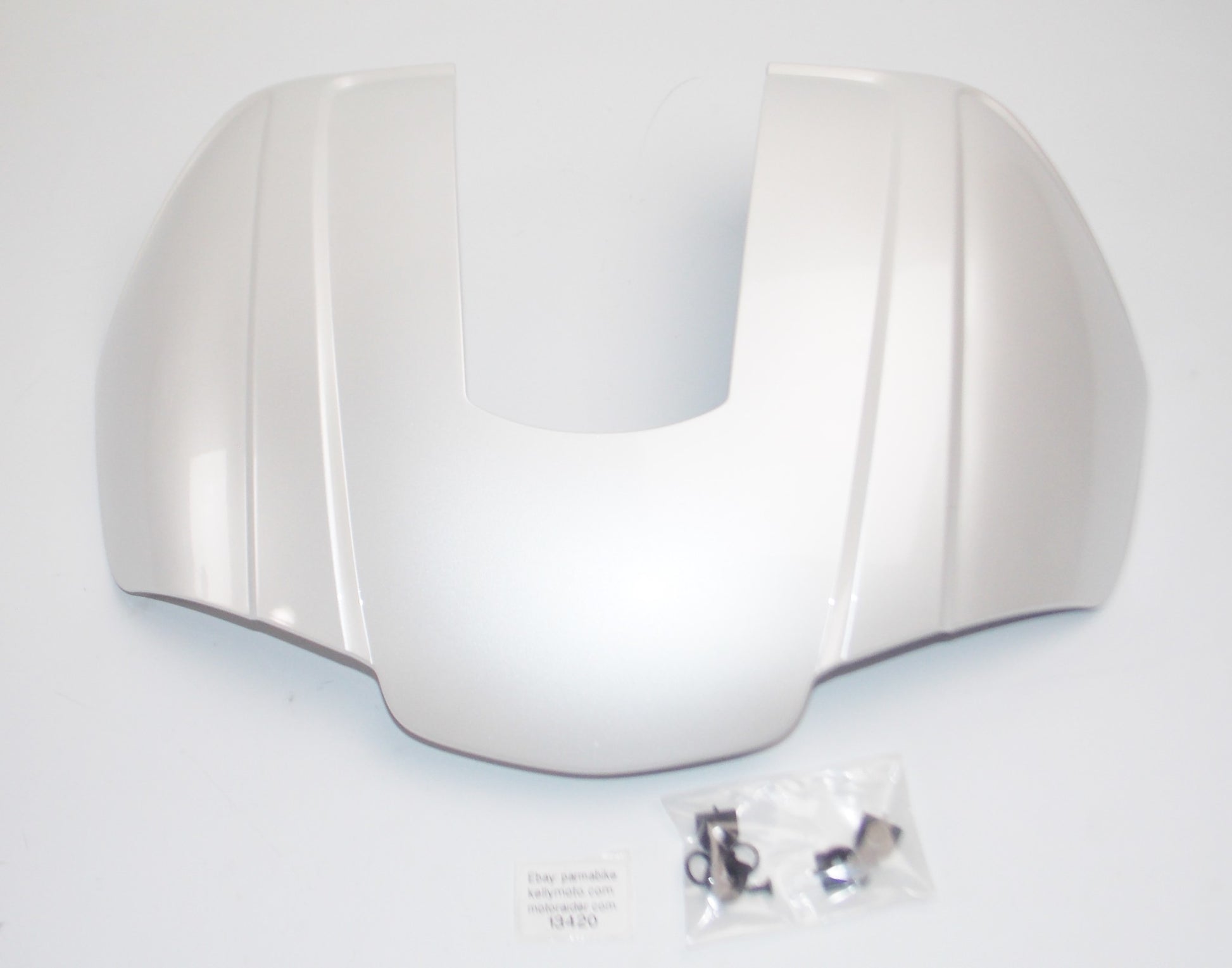 OEM PEUGEOT SCOOTER TOP CASE 34 LITER COVER LID PANEL PEARL WHITE A06351M5 - MotoRaider