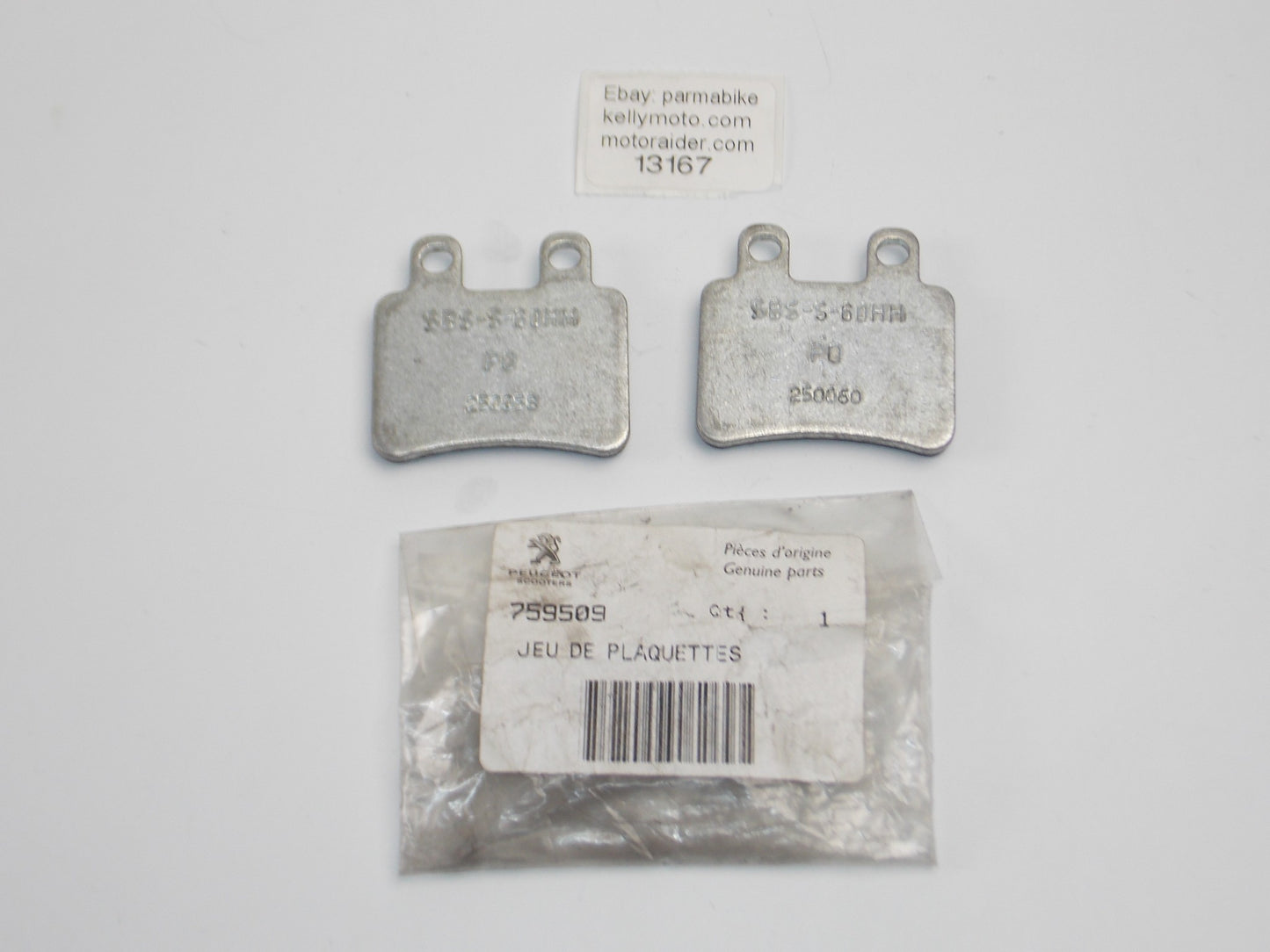 NOS OEM PEUGEOT JET FORCE 125 SCOOTER BRAKE PAD SET 759509 - MotoRaider