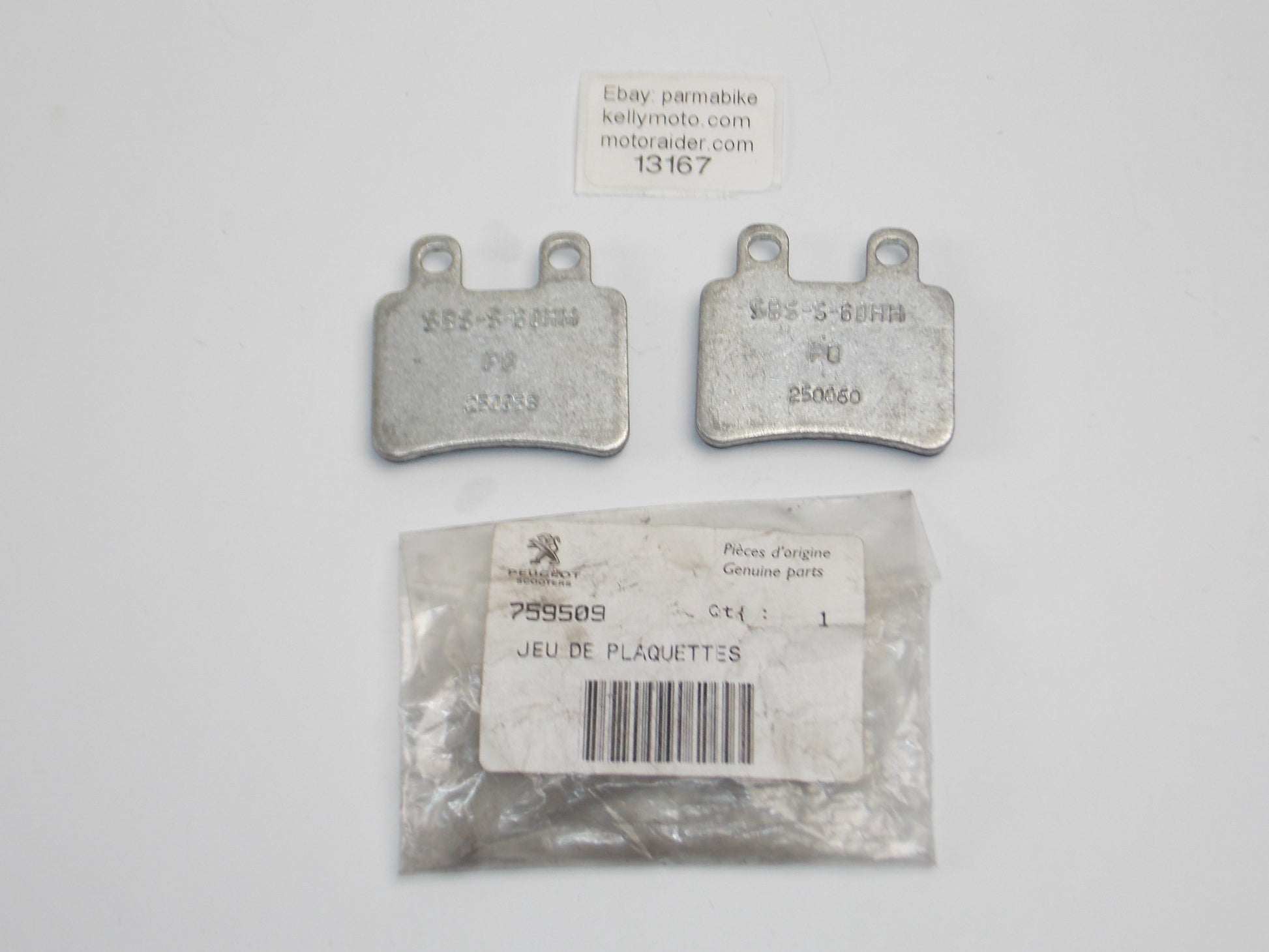 NOS OEM PEUGEOT JET FORCE 125 SCOOTER BRAKE PAD SET 759509 - MotoRaider