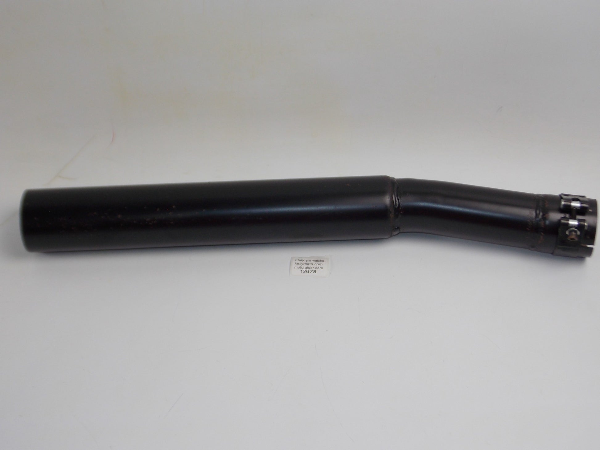 VINATGE MARVING MUFFLER PIPE EXHAUST BLACK L=615mm INLET ID=60mm BODY D=70mm - MotoRaider