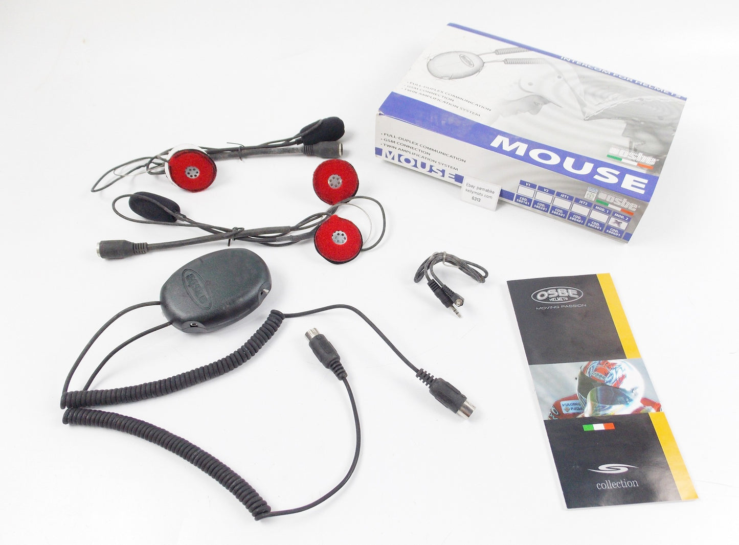 OSBE HELMET INTERCOM FULL DUPLEX COMMUNICATION GSM CONNECTION TWIN MOD. 580601 - MotoRaider