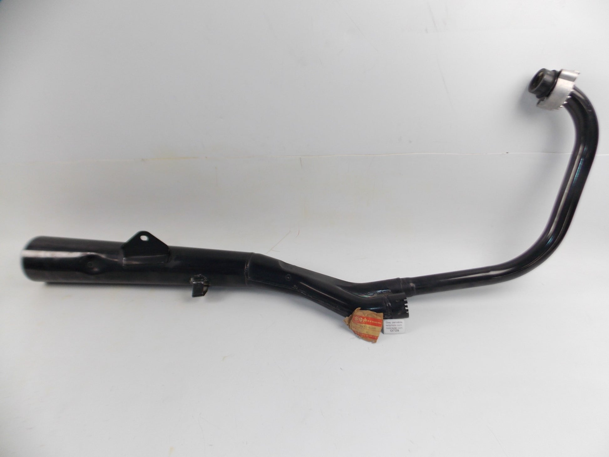 OEM SUZUKI 1982-83 GSX750 LEFT EXHAUST MUFFLER PIPE BLACK 14302-45500 1430245500 - MotoRaider