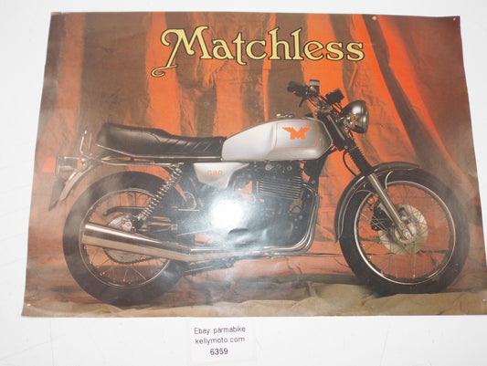 1980's MATCHLESS G80 DEALER PAMPHLET BROCHURE ADVERTISEMENT TECHNICAL SPECS - MotoRaider