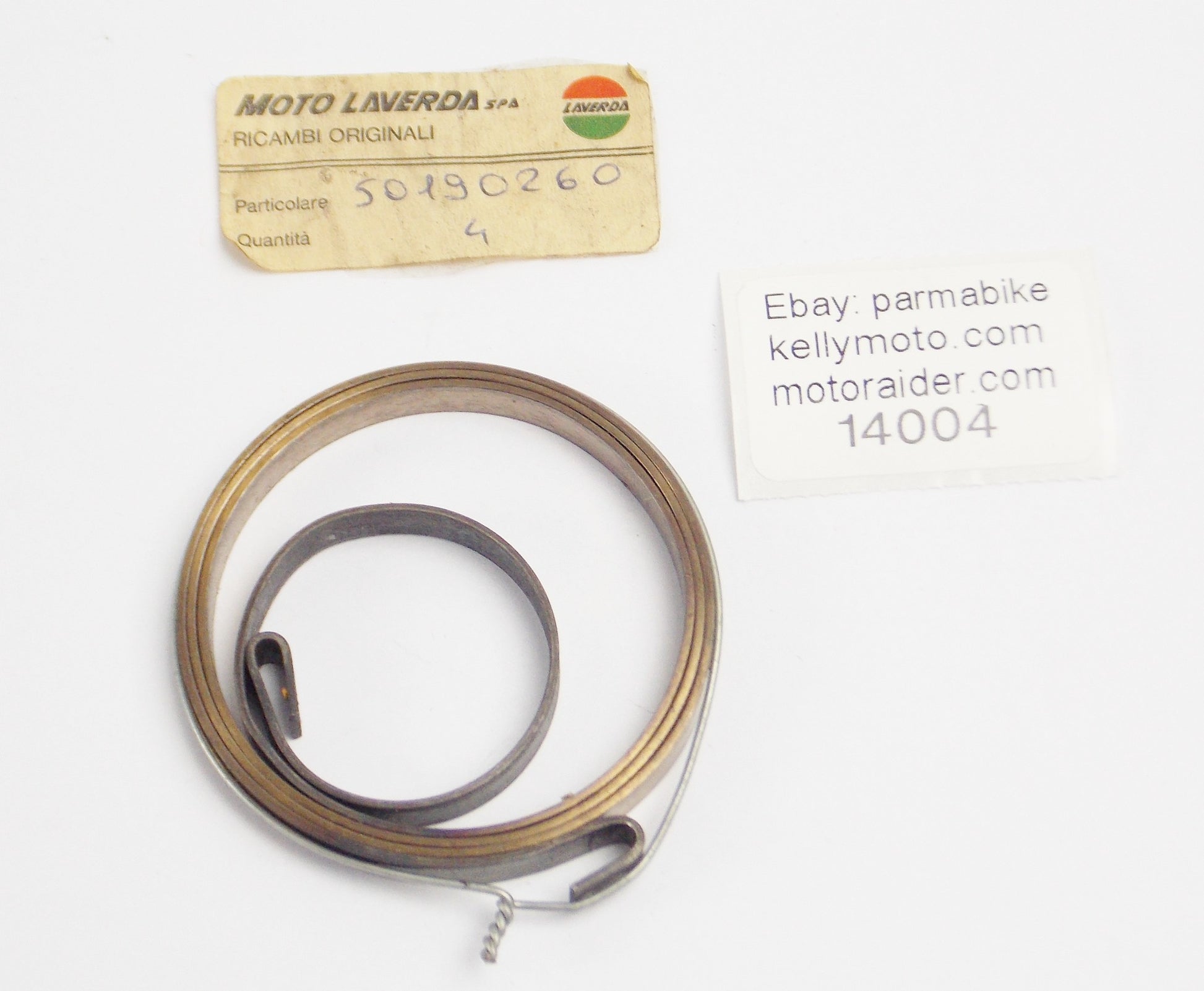 OEM LAVERDA ZUNDAPP LZ 125 175 RETURN SPRING 50190260 | 50 190 260 - MotoRaider