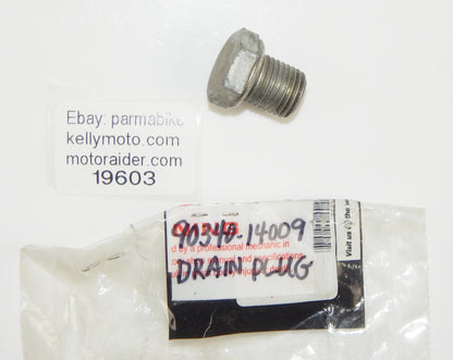 OEM YAMAHA 1990-93 FJ1200 1994-98 YZF750R STRAIGHT SCREW PLUG 90340-14009 - MotoRaider