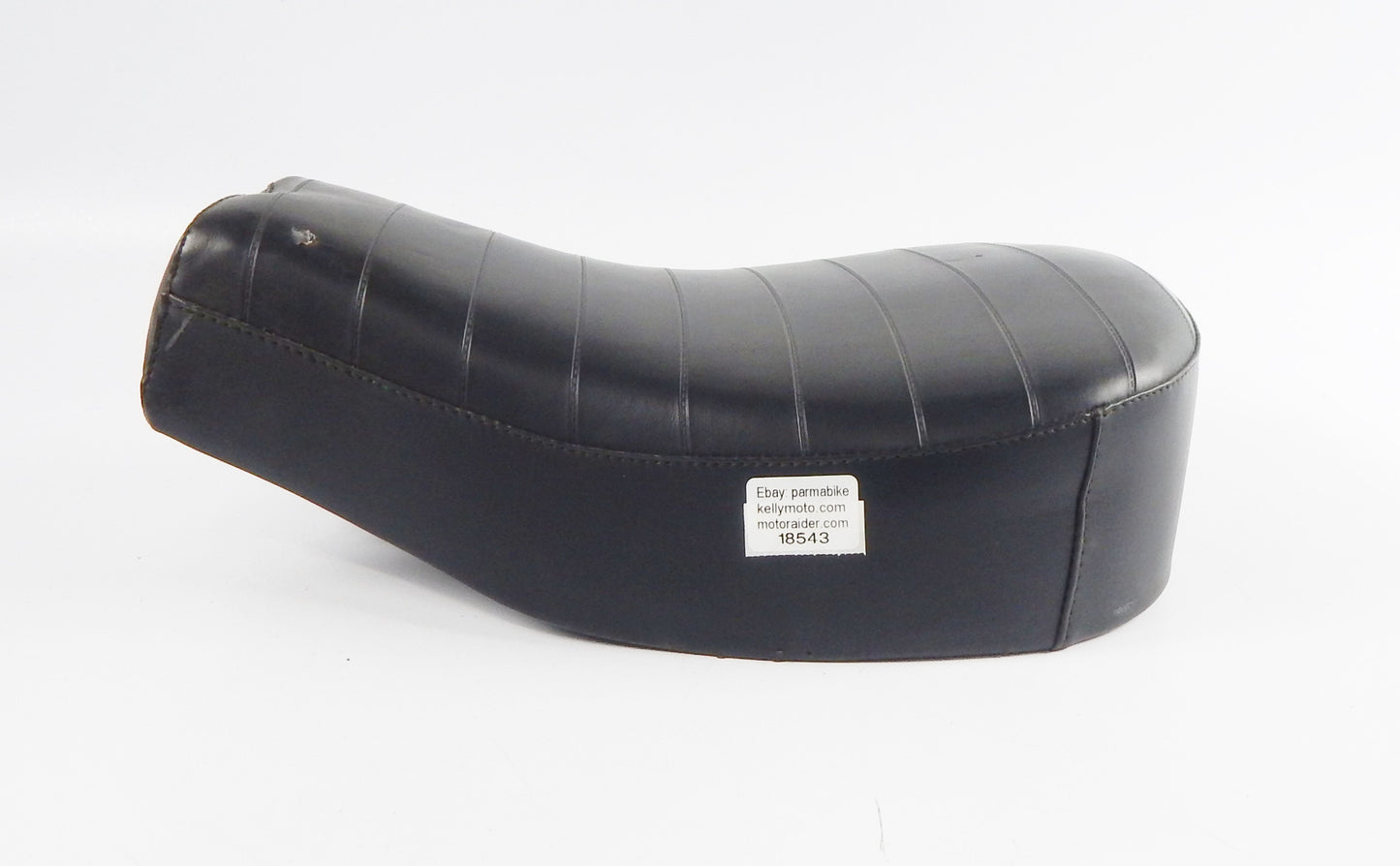 NISA SADDLE SEAT BLACK L=16" W=10" MORINI GARELLI BENELLI GUZZI MV VINTAGE ITALY - MotoRaider
