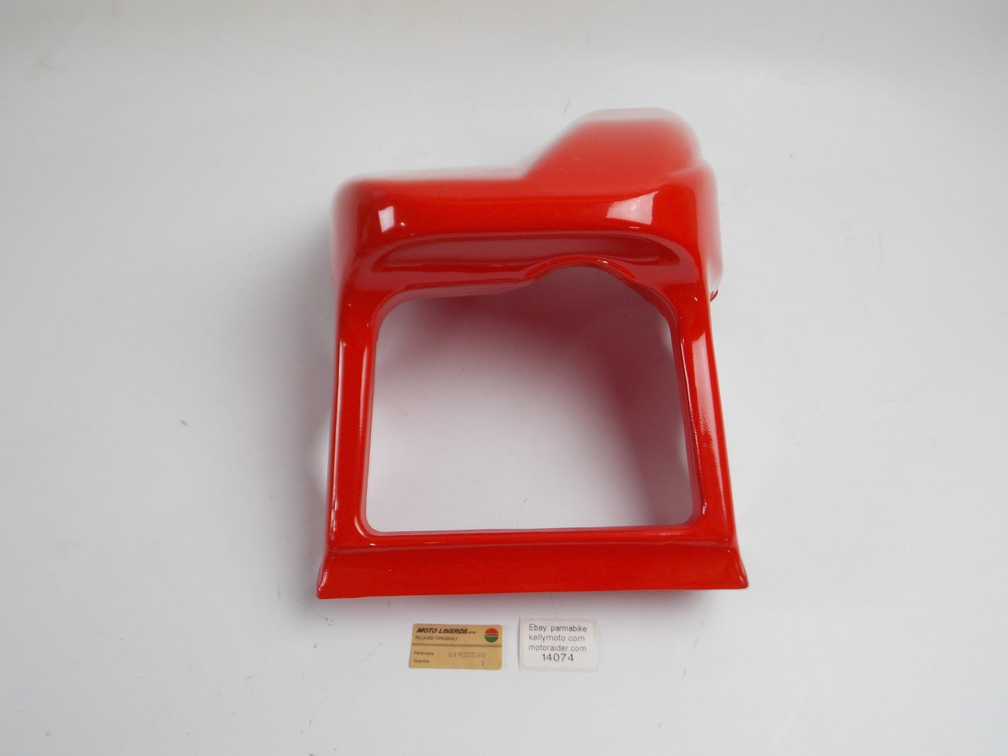 NOS OEM LAVERDA LB1 125 SPORT UNDER MOTOR BELLY PAN FAIRING COVER RED 61922570 - MotoRaider