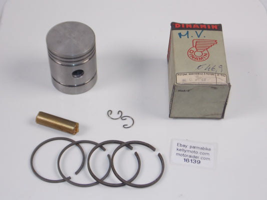NOS DINAMIN MOTORCYCLES PISTON 46.9 MM+RINGS+PIN+12MM +CIRCLIPS MV 83 4T CPL SET - MotoRaider