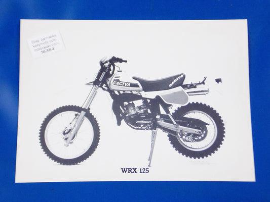 1980's CAGIVA WRX 125 2 STROKE ORIGINAL VINTAGE DEALER PHOTO BROCHURE 11"x8" - MotoRaider