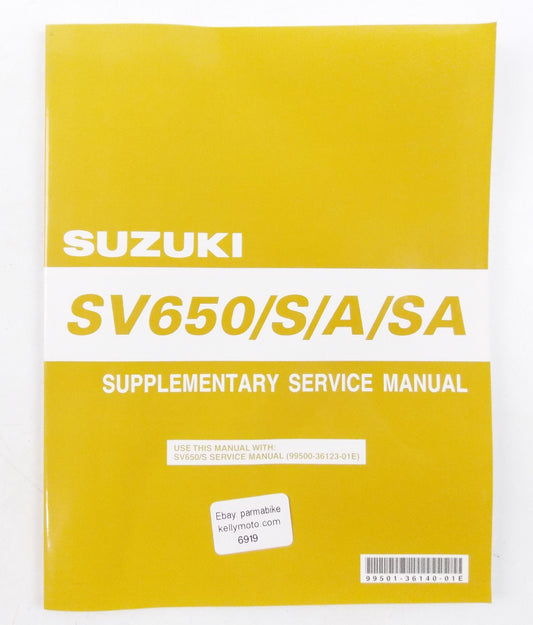 2007 SUZUKI SV650/S/A/SA SUPPLEMENTARY SERVICE MANUAL ENGLISH 99501-36140-01E - MotoRaider