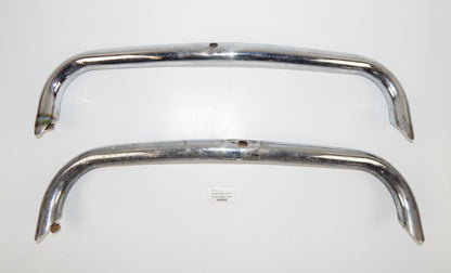 1PR 1960's VW BEETLE REAR BUMPER OVER RIDE TUBES CHROMED VINTAGE CABRIO COUPE - MotoRaider