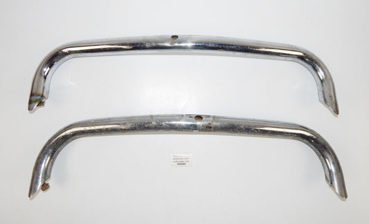 1PR 1960's VW BEETLE REAR BUMPER OVER RIDE TUBES CHROMED VINTAGE CABRIO COUPE - MotoRaider