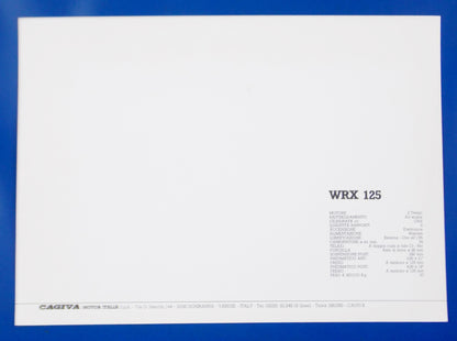 1980's CAGIVA WRX 125 2 STROKE ORIGINAL VINTAGE DEALER PHOTO BROCHURE 11"x8" - MotoRaider