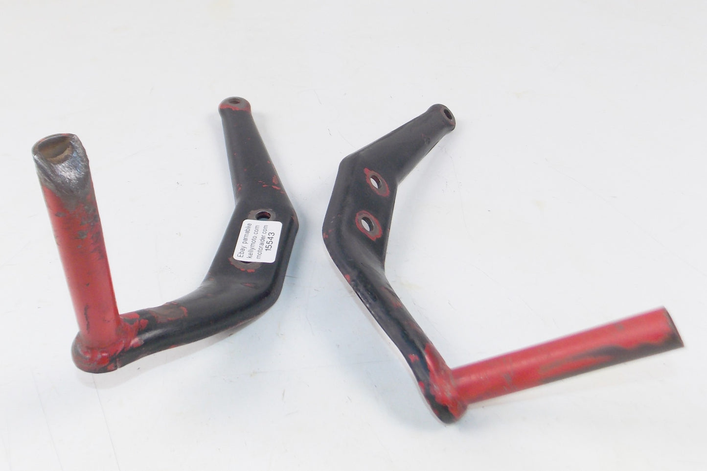 1972 MORINI CORSARO 125 FRAME RIGHT LEFT PASSENGER REAR FOOT PEG BRACKETS MOUNTS - MotoRaider