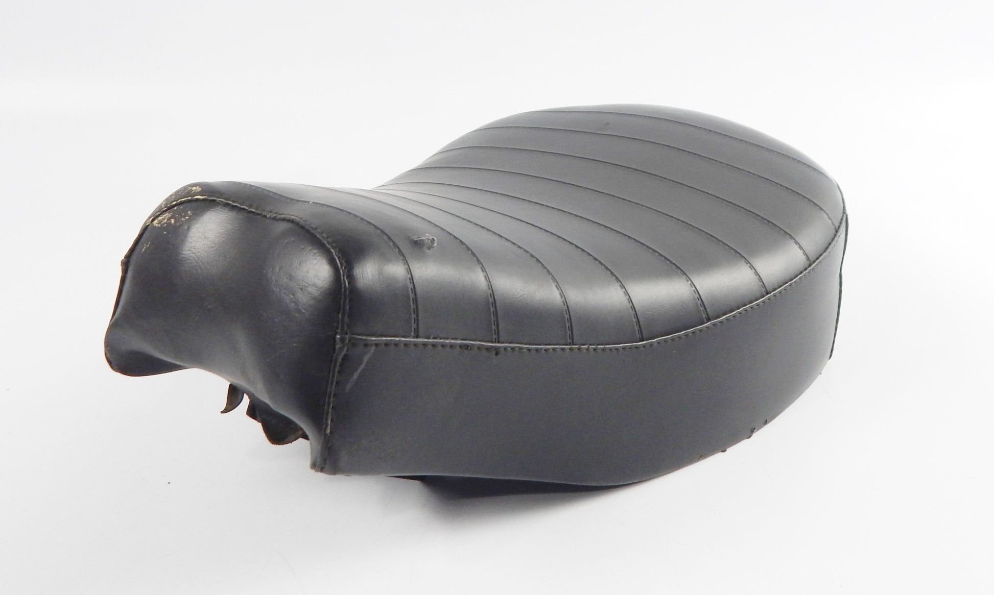 NISA SADDLE SEAT BLACK L=16" W=10" MORINI GARELLI BENELLI GUZZI MV VINTAGE ITALY - MotoRaider