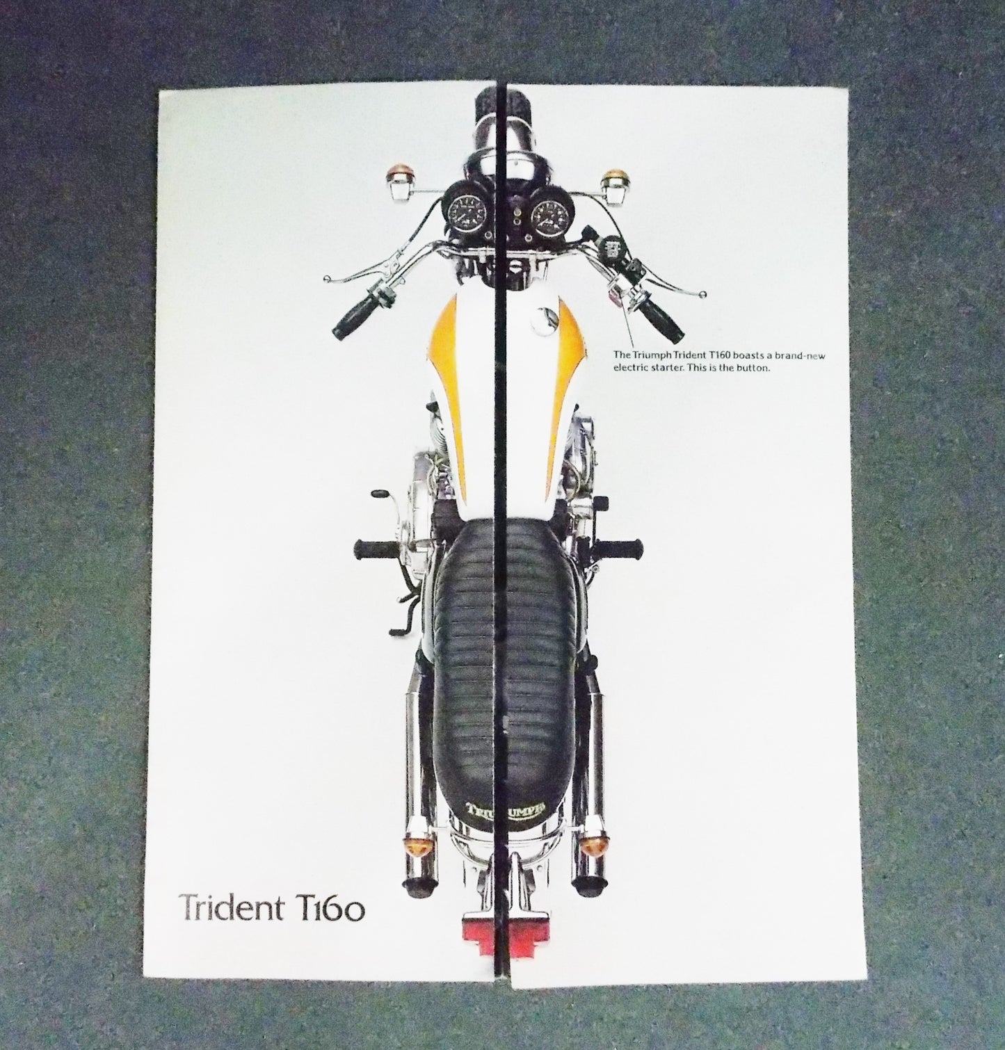 1975 TRIUMPH Trident T160 DEALER CALENDAR EVOLUTION OF A CLASSIC - MotoRaider