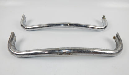 1PR 1960's VW BEETLE REAR BUMPER OVER RIDE TUBES CHROMED VINTAGE CABRIO COUPE - MotoRaider