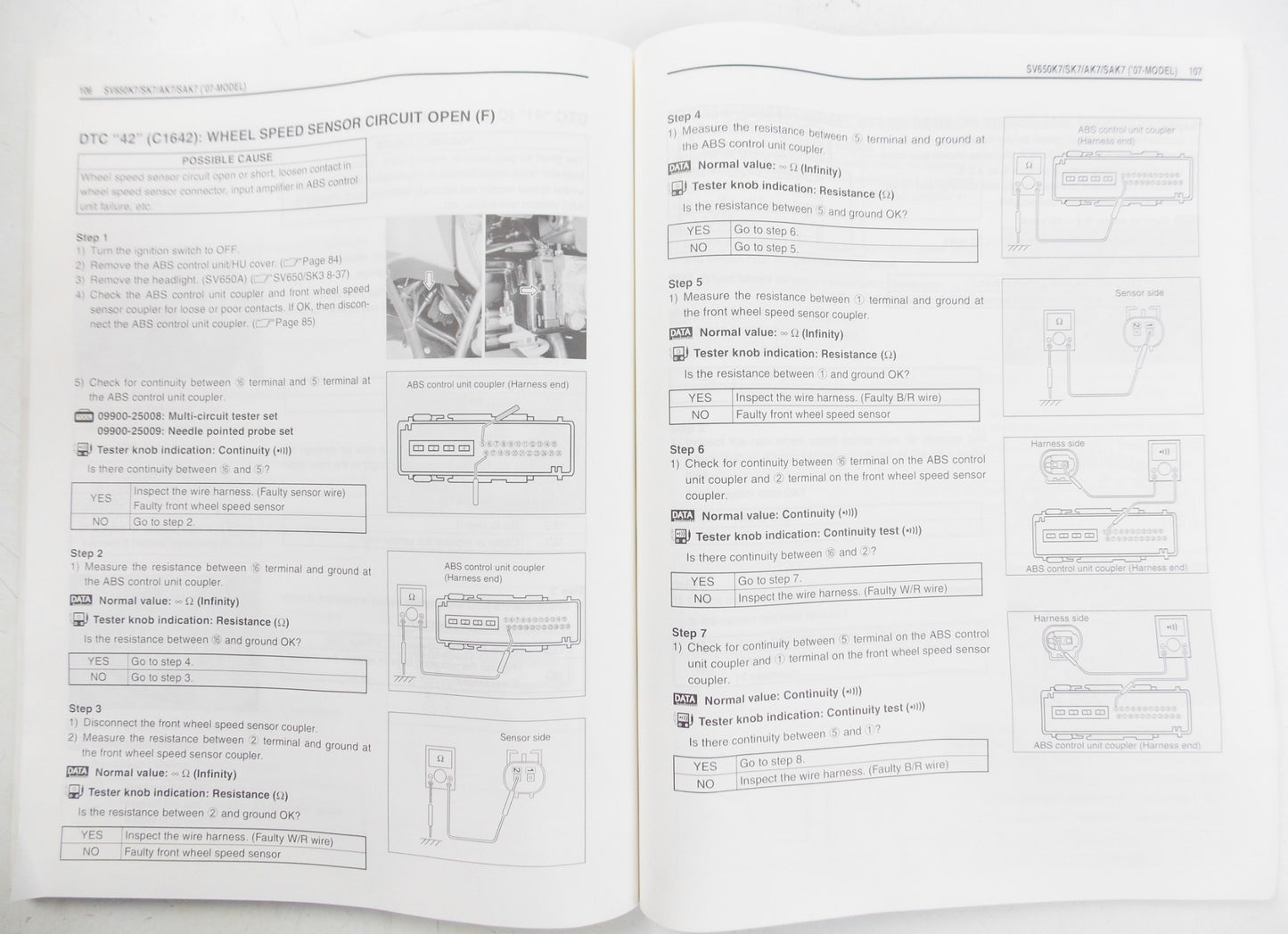 2007 SUZUKI SV650/S/A/SA SUPPLEMENTARY SERVICE MANUAL ENGLISH 99501-36140-01E - MotoRaider