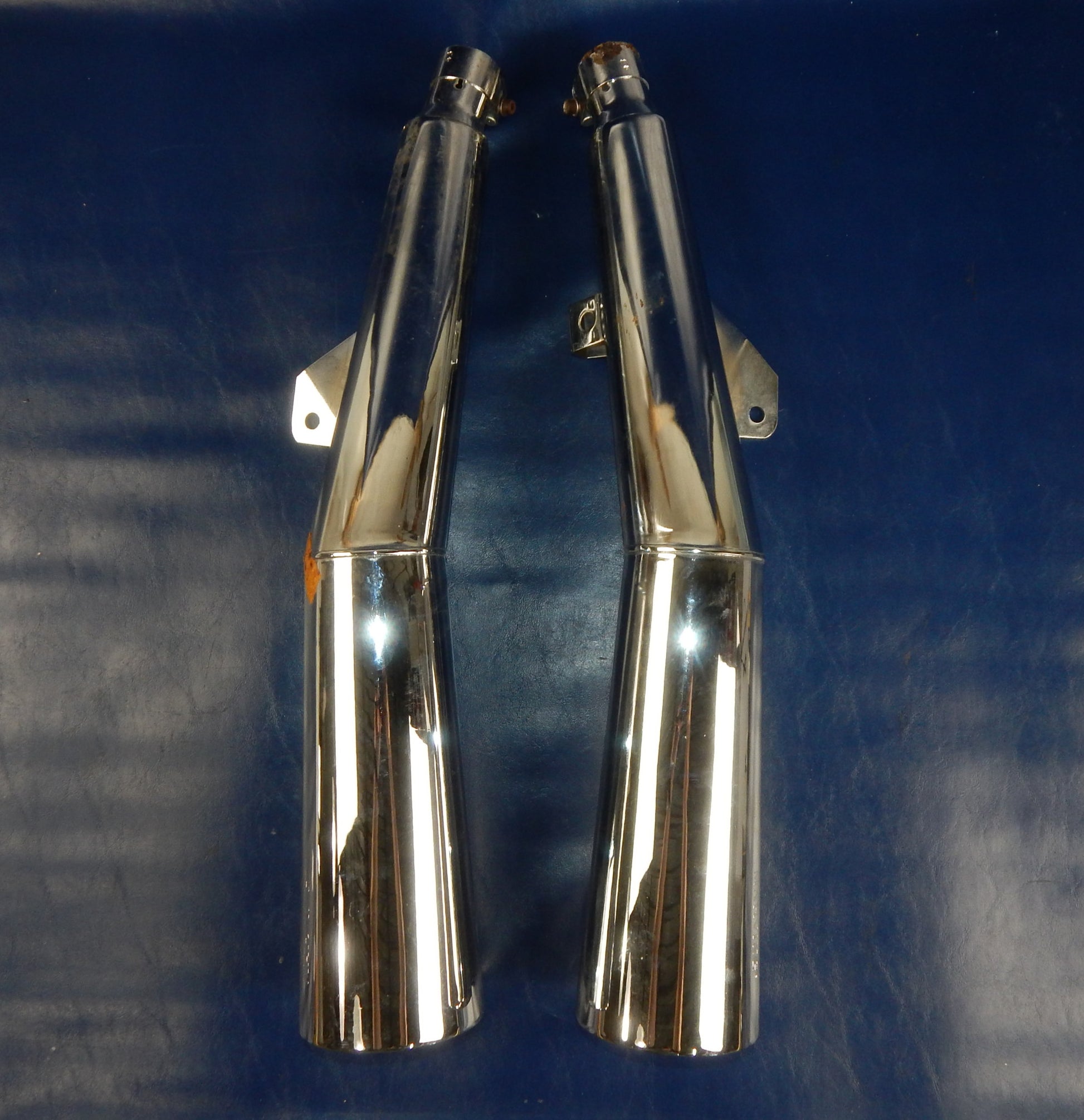 MARVING CHROME RIGHT/LEFT EXHAUST MUFFLER PIPE SILENCER YAMAHA 1982 1983 XJ750 - MotoRaider