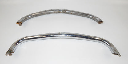 1PR 1960's VW BEETLE REAR BUMPER OVER RIDE TUBES CHROMED VINTAGE CABRIO COUPE - MotoRaider