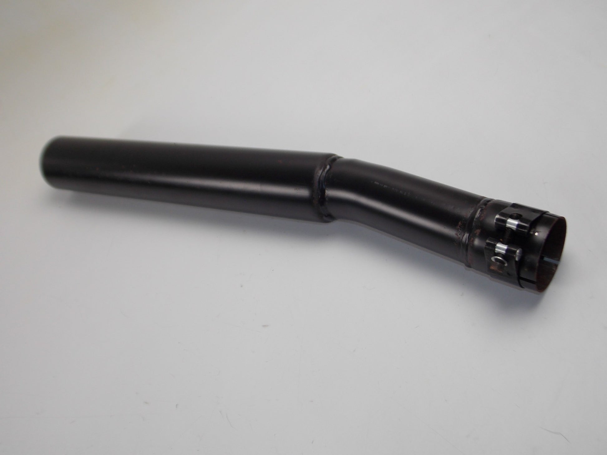 VINATGE MARVING MUFFLER PIPE EXHAUST BLACK L=615mm INLET ID=60mm BODY D=70mm - MotoRaider