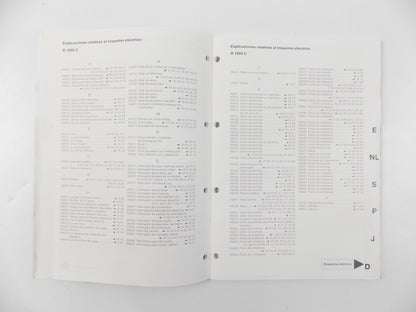 BMW 1997 R 1200 ELECTRICAL CIRCUIT DIAGRAMS MANUAL BOOK SCHEMATIC 01999799679 - MotoRaider