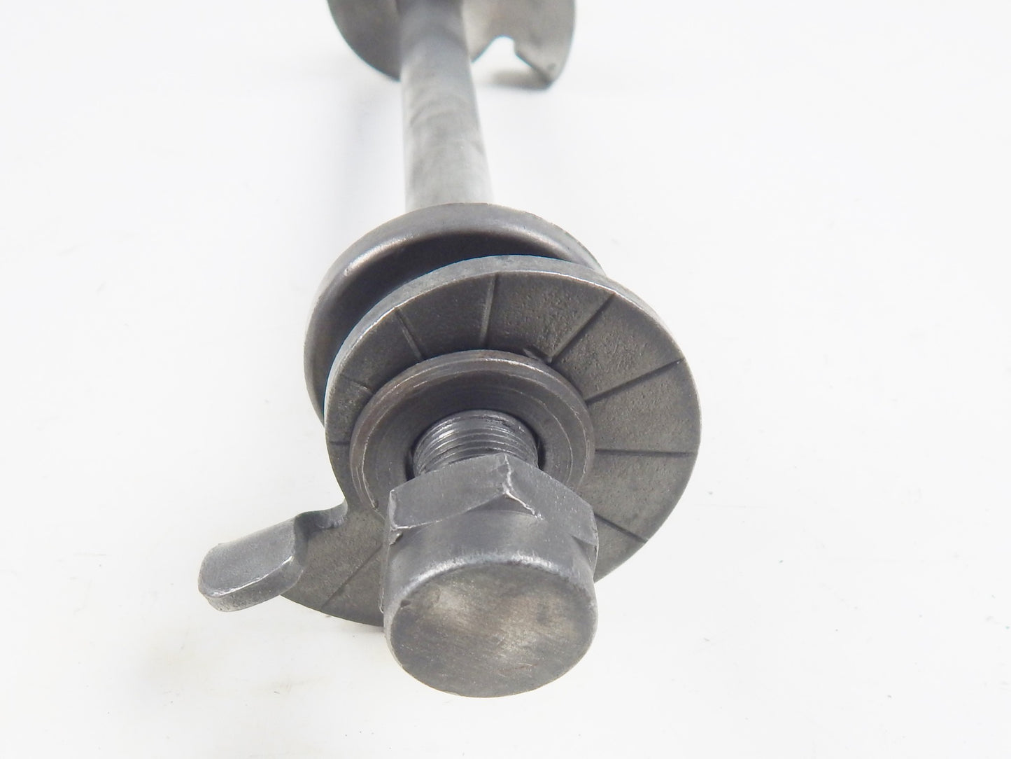 1970 GILERA 125 GIUBILEO REAR WHEEL AXLE PIN BOLT NUT SPACER CHAIN ADJUSTER - MotoRaider