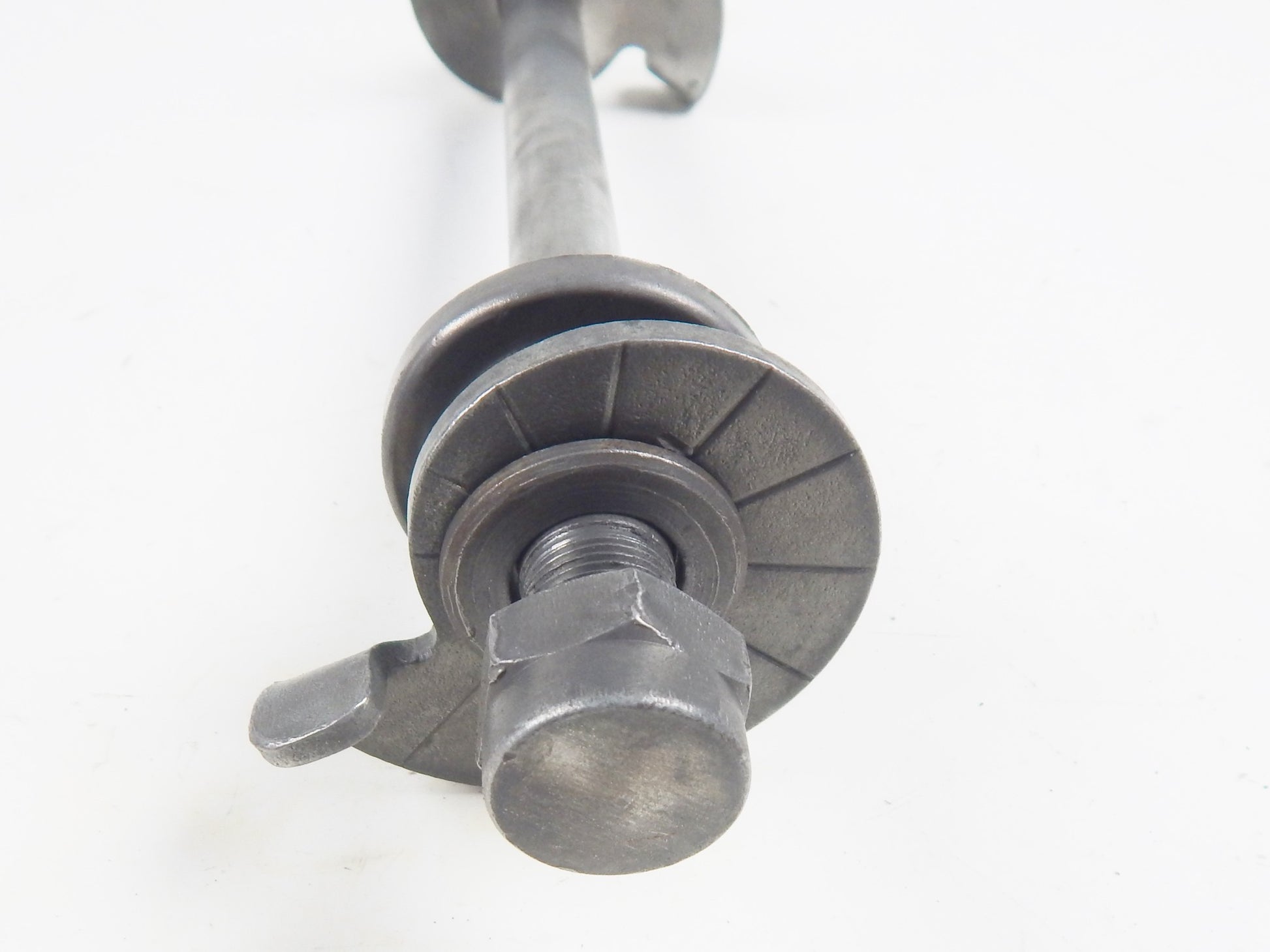 1970 GILERA 125 GIUBILEO REAR WHEEL AXLE PIN BOLT NUT SPACER CHAIN ADJUSTER - MotoRaider
