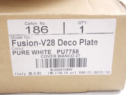 LUGGAGE TOP CASE FUSION-V28 PLATE COVER WHITE 2T LML PU7758 VESPA PIAGGIO STELLA - MotoRaider