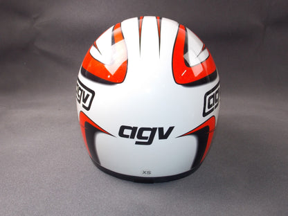 AGV MULTIFIBER ACF2 CLEAR SHIELD VISOR WHITE MOTORCYCLE HELMET SIZE XS - MotoRaider