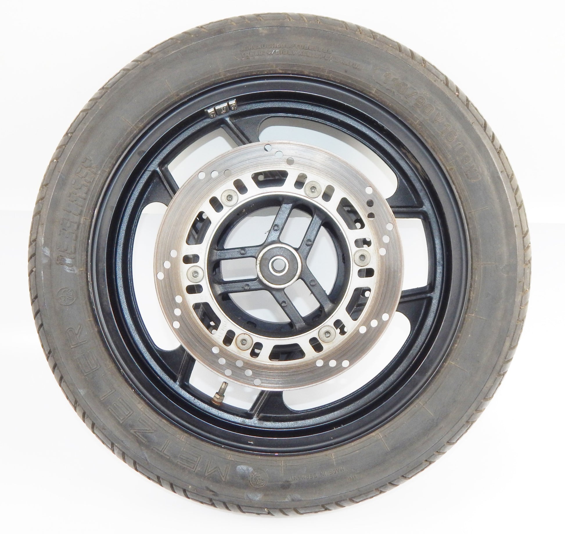 1986-1987 KAWASAKI GPX 750 RIM TIRE METZELLER FRONT WHEEL+BRAKE DISCS ROTOR - MotoRaider