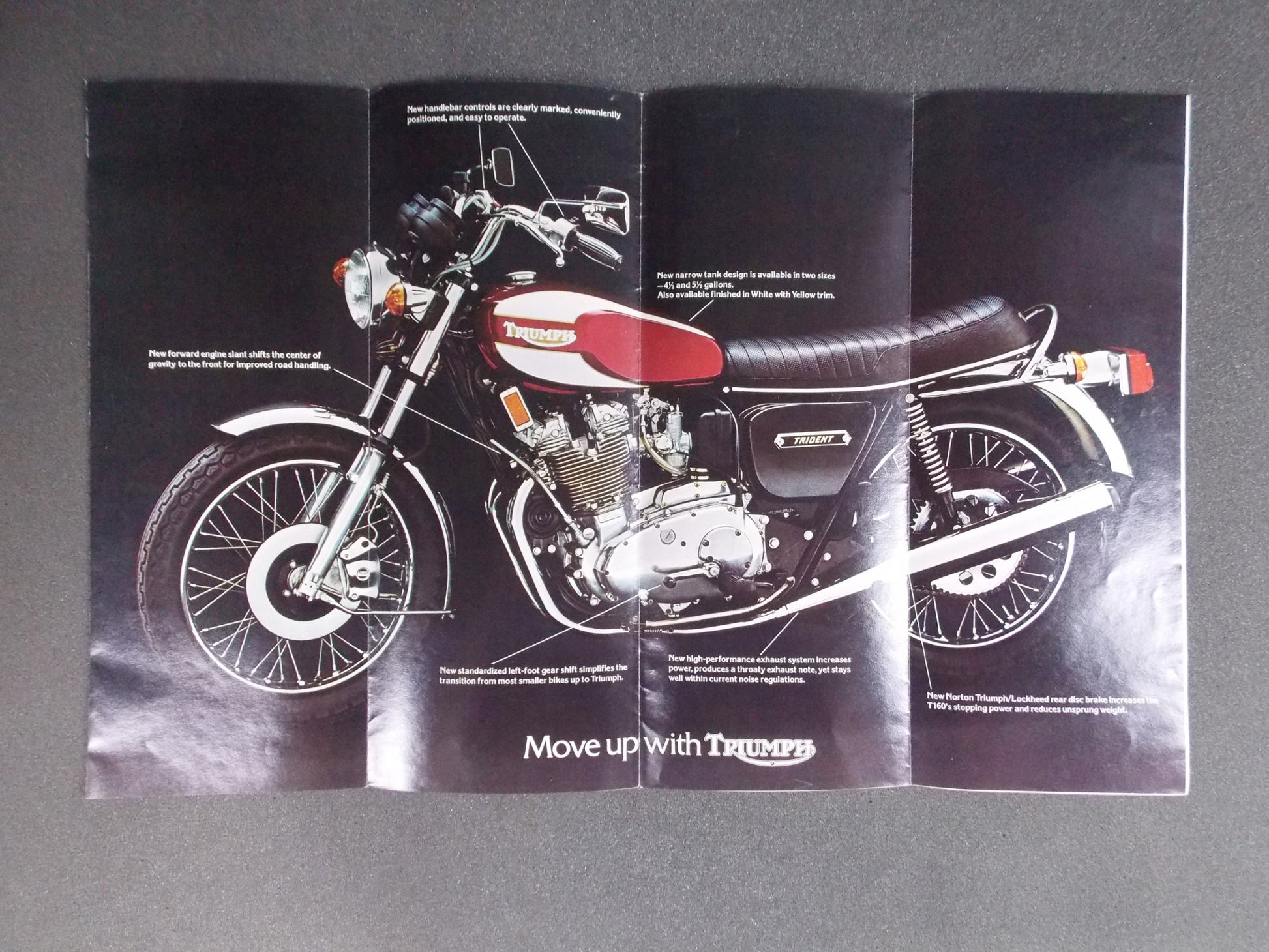 1975 TRIUMPH Trident T160 DEALER CALENDAR EVOLUTION OF A CLASSIC - MotoRaider