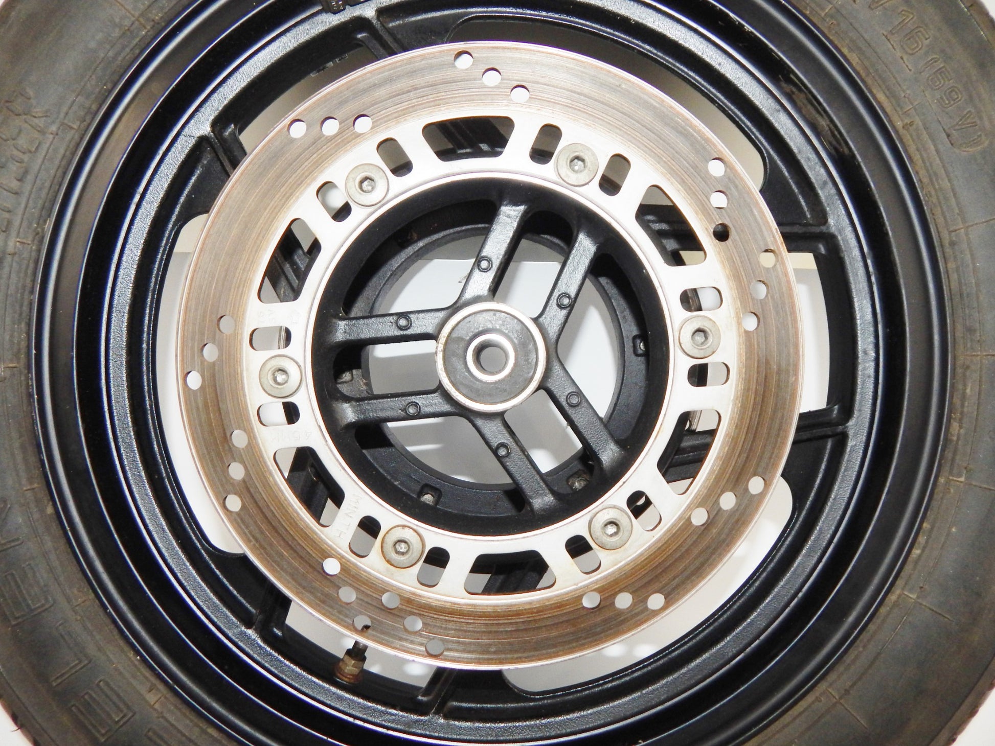 1986-1987 KAWASAKI GPX 750 RIM TIRE METZELLER FRONT WHEEL+BRAKE DISCS ROTOR - MotoRaider
