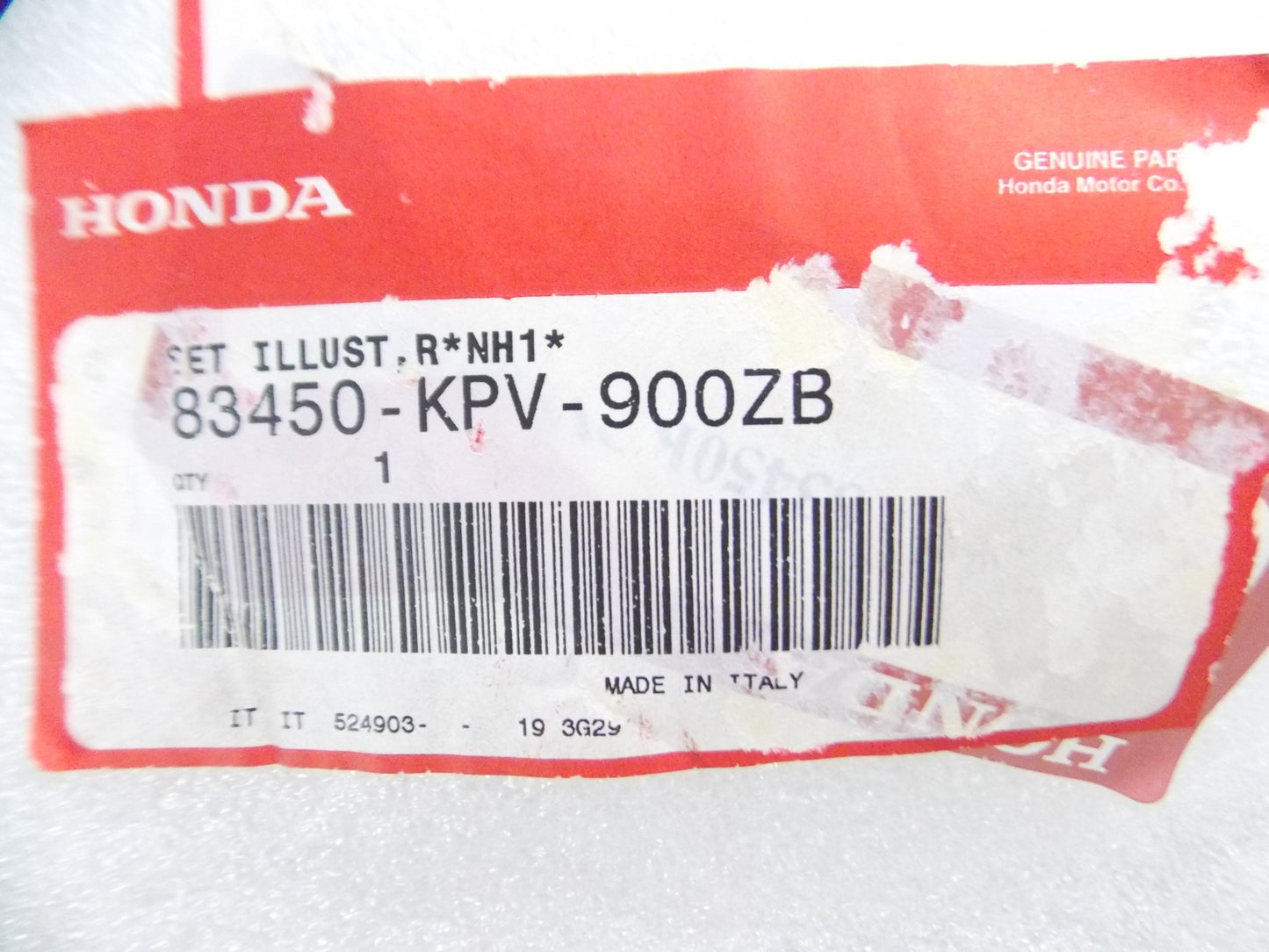 OEM HONDA 2003 SH 150 125 SCOOTER COVER RIGHT BODY FAIRING BLACK 83450-KPV-900ZB - MotoRaider
