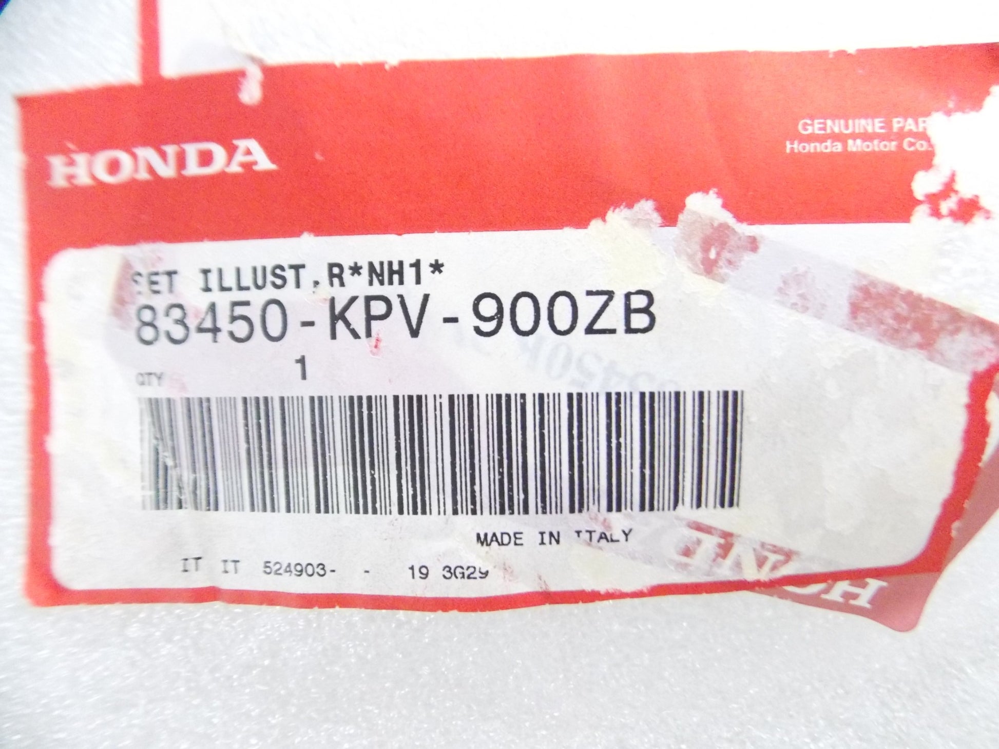 OEM HONDA 2003 SH 150 125 SCOOTER COVER RIGHT BODY FAIRING BLACK 83450-KPV-900ZB - MotoRaider