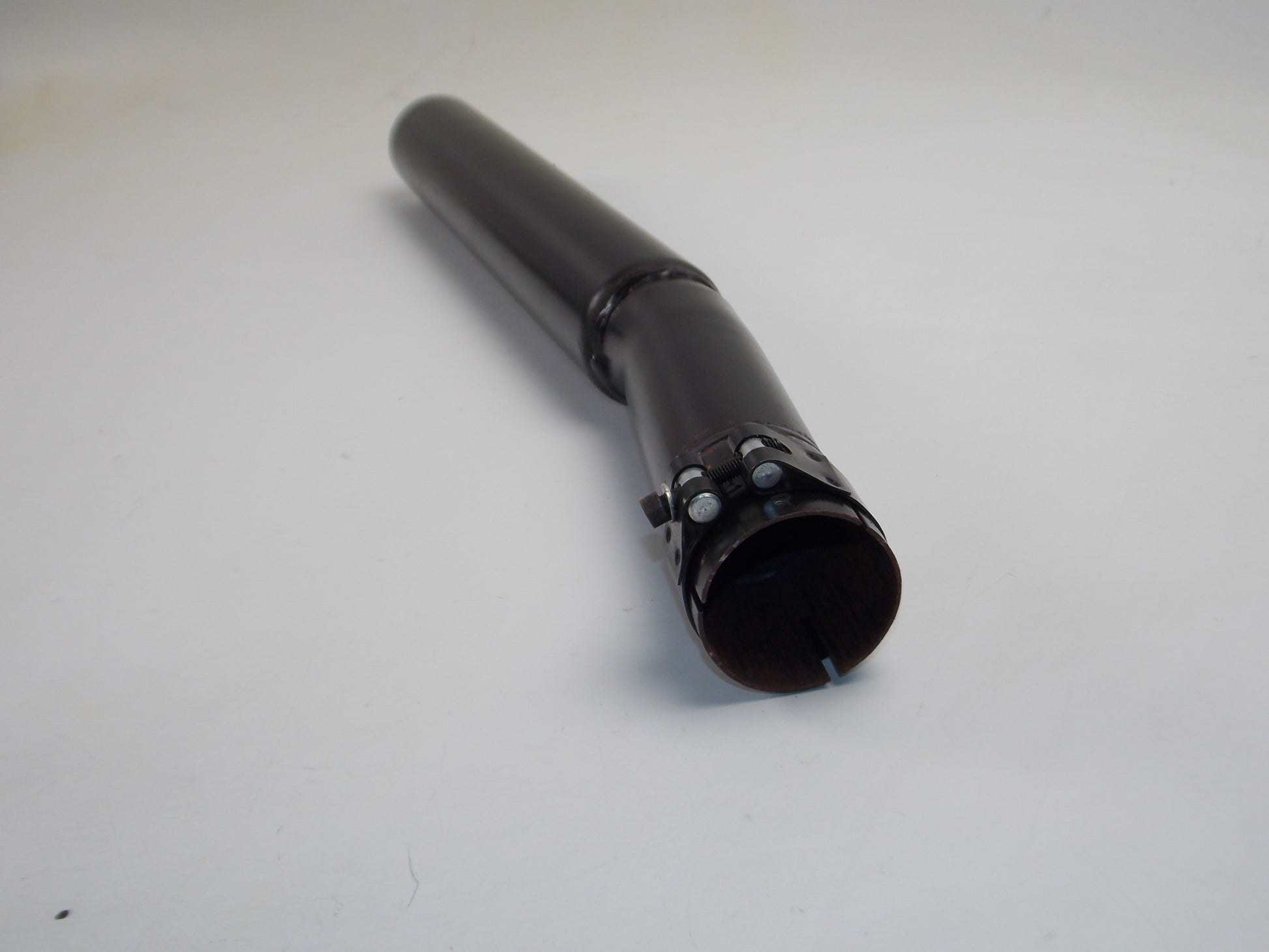 VINATGE MARVING MUFFLER PIPE EXHAUST BLACK L=615mm INLET ID=60mm BODY D=70mm - MotoRaider