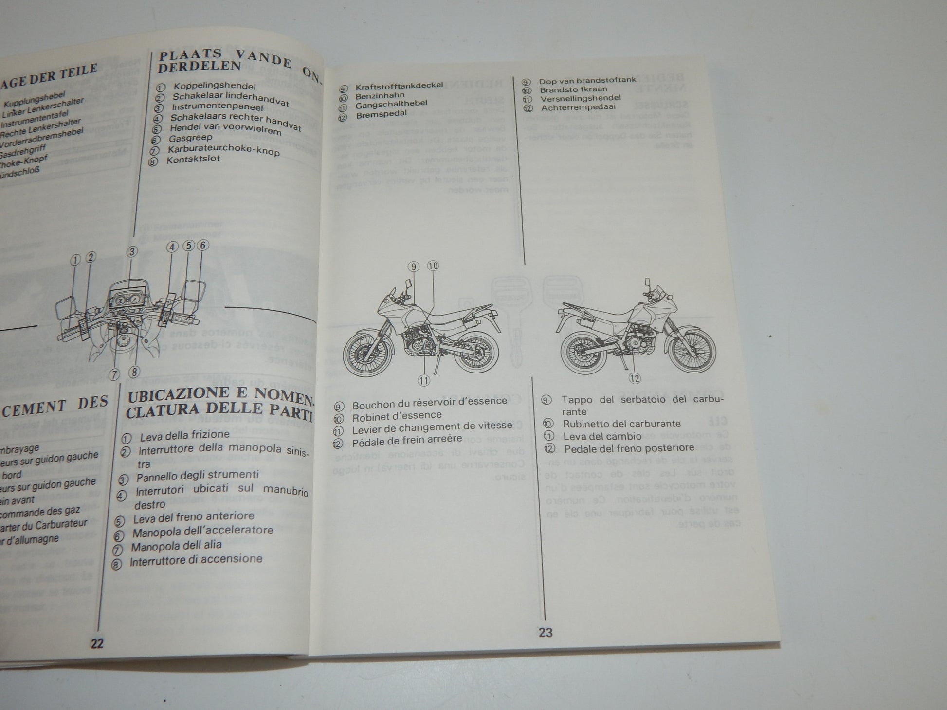 1992 SUZUKI DR650-RSE USER OWNER MANUAL BOOK 99011-12D63-022 MULTI LANGUAGE - MotoRaider