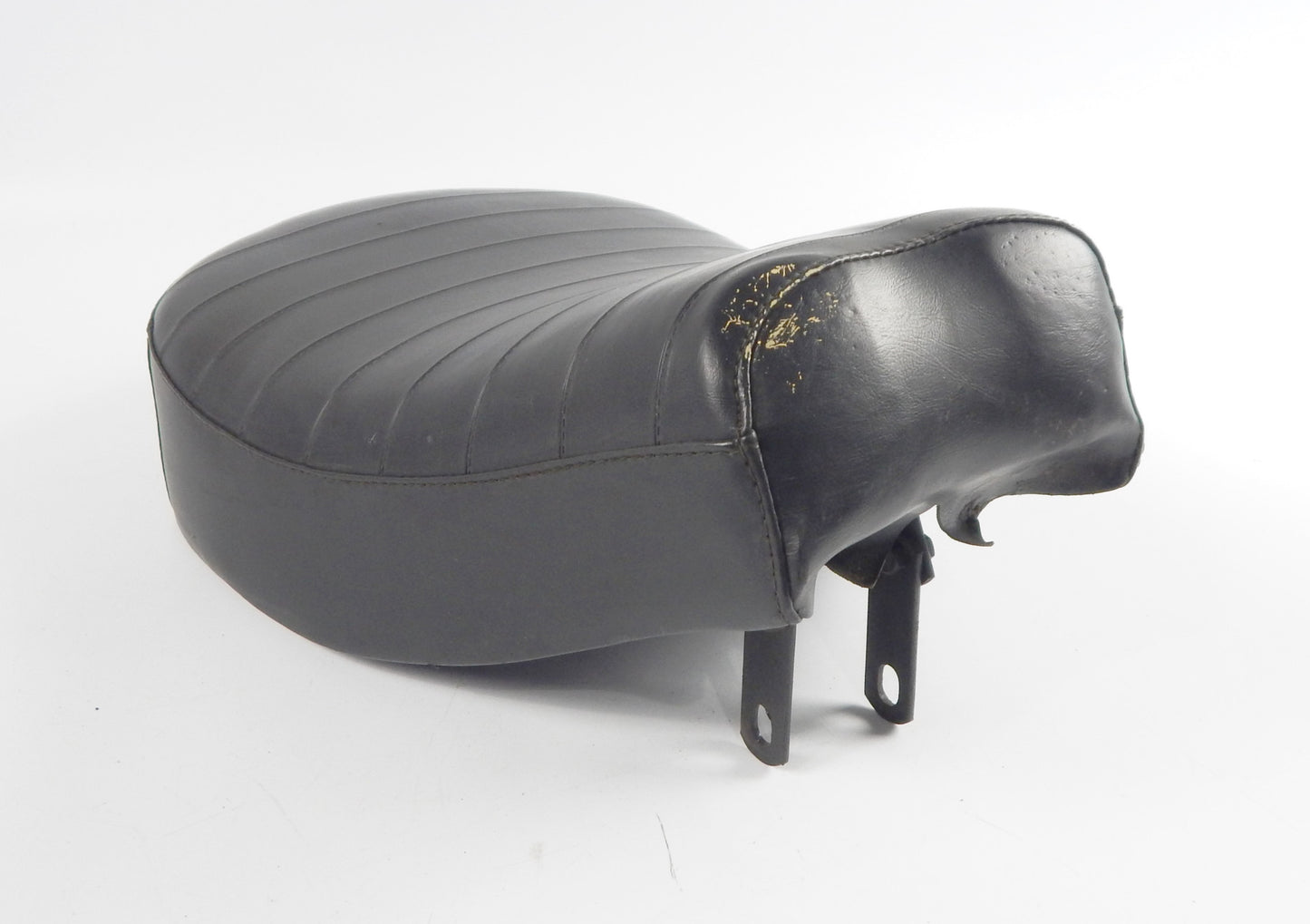 NISA SADDLE SEAT BLACK L=16" W=10" MORINI GARELLI BENELLI GUZZI MV VINTAGE ITALY - MotoRaider