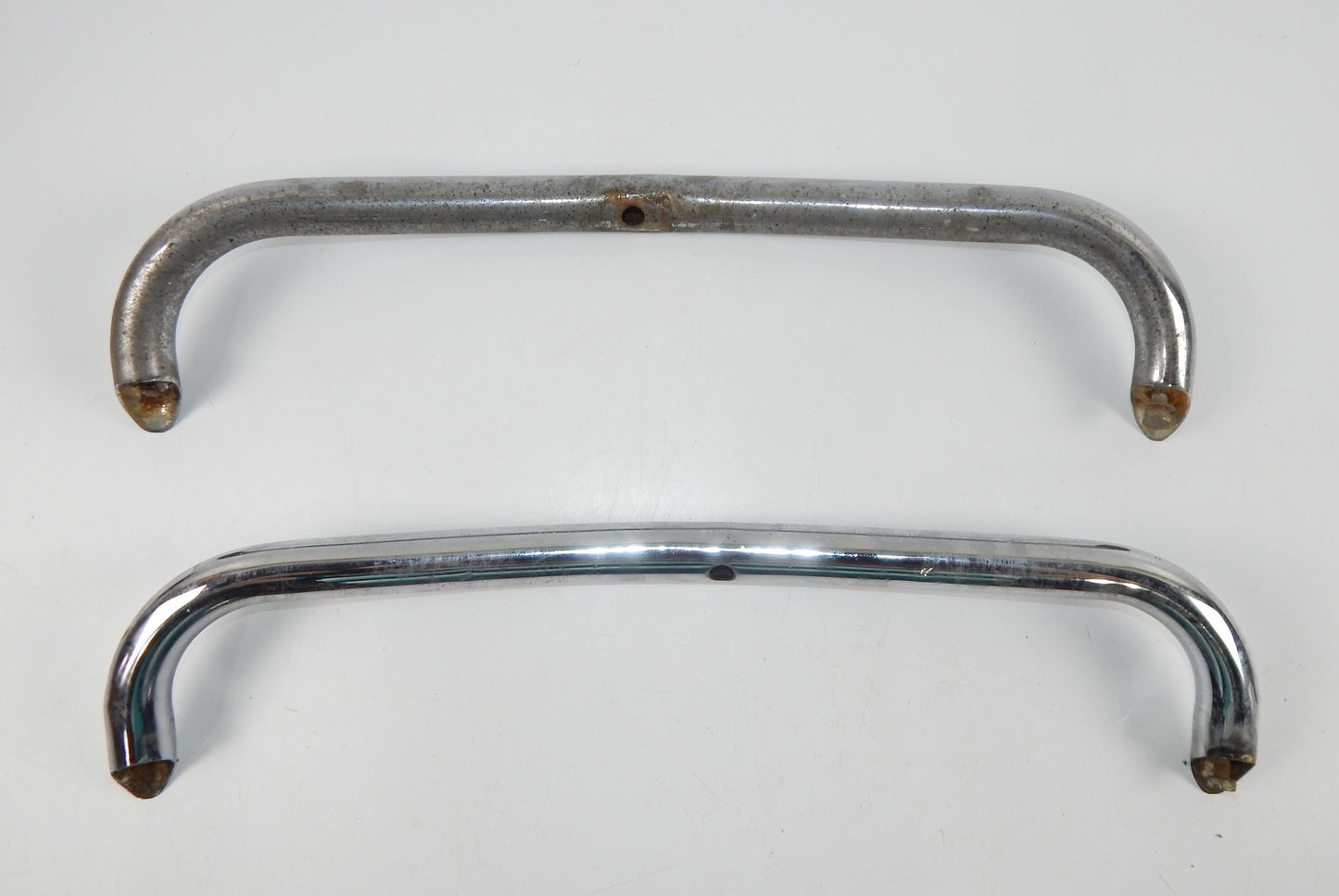 1PR 1960's VW BEETLE REAR BUMPER OVER RIDE TUBES CHROMED VINTAGE CABRIO COUPE - MotoRaider