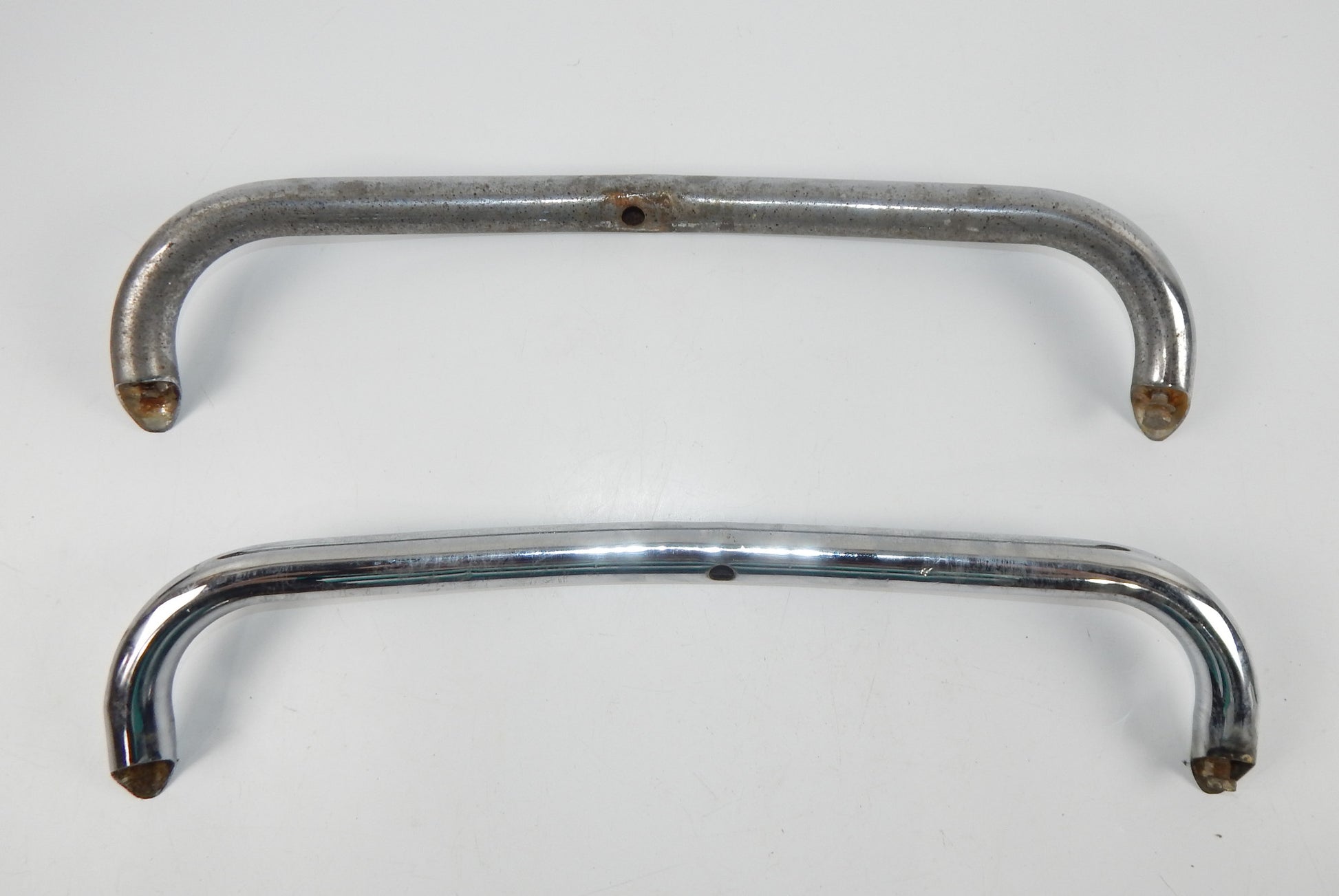 1PR 1960's VW BEETLE REAR BUMPER OVER RIDE TUBES CHROMED VINTAGE CABRIO COUPE - MotoRaider