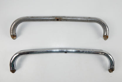 1PR 1960's VW BEETLE REAR BUMPER OVER RIDE TUBES CHROMED VINTAGE CABRIO COUPE - MotoRaider