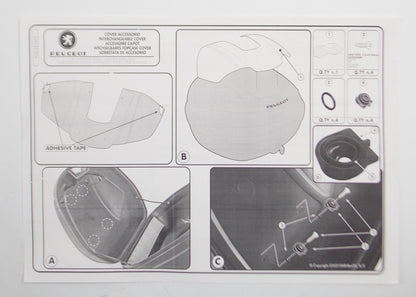 OEM PEUGEOT SCOOTER TOP CASE 34 LITER COVER LID PANEL PEARL WHITE A06351M5 - MotoRaider