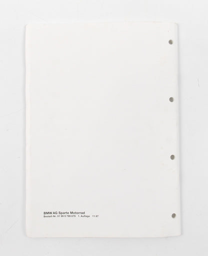 BMW 1997 R 1200 ELECTRICAL CIRCUIT DIAGRAMS MANUAL BOOK SCHEMATIC 01999799679 - MotoRaider