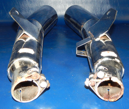 MARVING CHROME RIGHT/LEFT EXHAUST MUFFLER PIPE SILENCER YAMAHA 1982 1983 XJ750 - MotoRaider